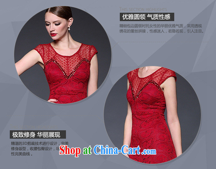 Axbaby 2015 summer new Lace Embroidery spell took over the nail Pearl elegance long dress dresses W 0211 red are code pictures, price, brand platters! Elections are good character, the national distribution, so why buy now enjoy more preferential! Health