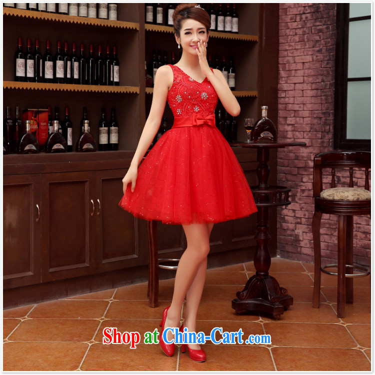Her spirit marriage wedding dresses short bridesmaid mission the marriage tie, short Evening Dress wedding dress small champagne color L pictures, price, brand platters! Elections are good character, the national distribution, so why buy now enjoy more preferential! Health