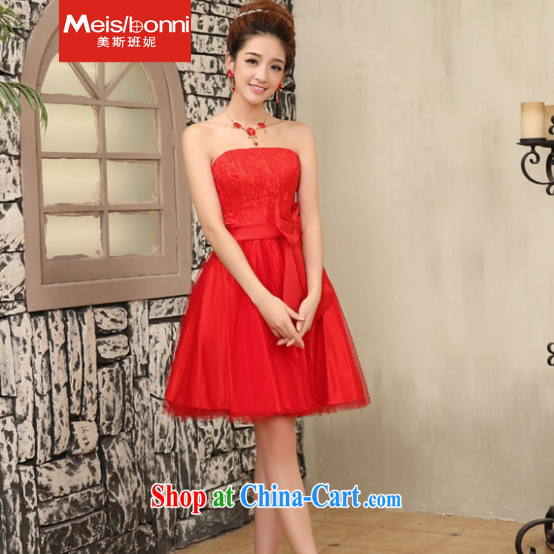 The US, in 2015 her bridesmaid dresses small short sister small dress beauty bridal toast serving small dress 5 CLY red