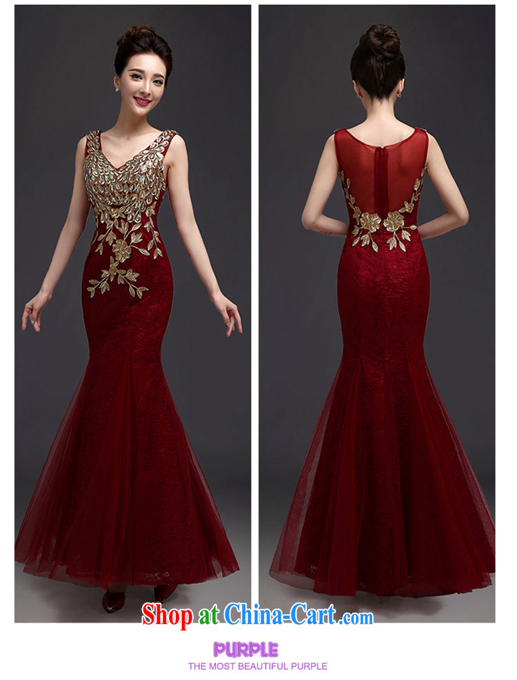Long dresses, 2015 new bride toast wedding dress shoulders lace Phoenix sexy back exposed banquet service red XXXL pictures, price, brand platters! Elections are good character, the national distribution, so why buy now enjoy more preferential! Health