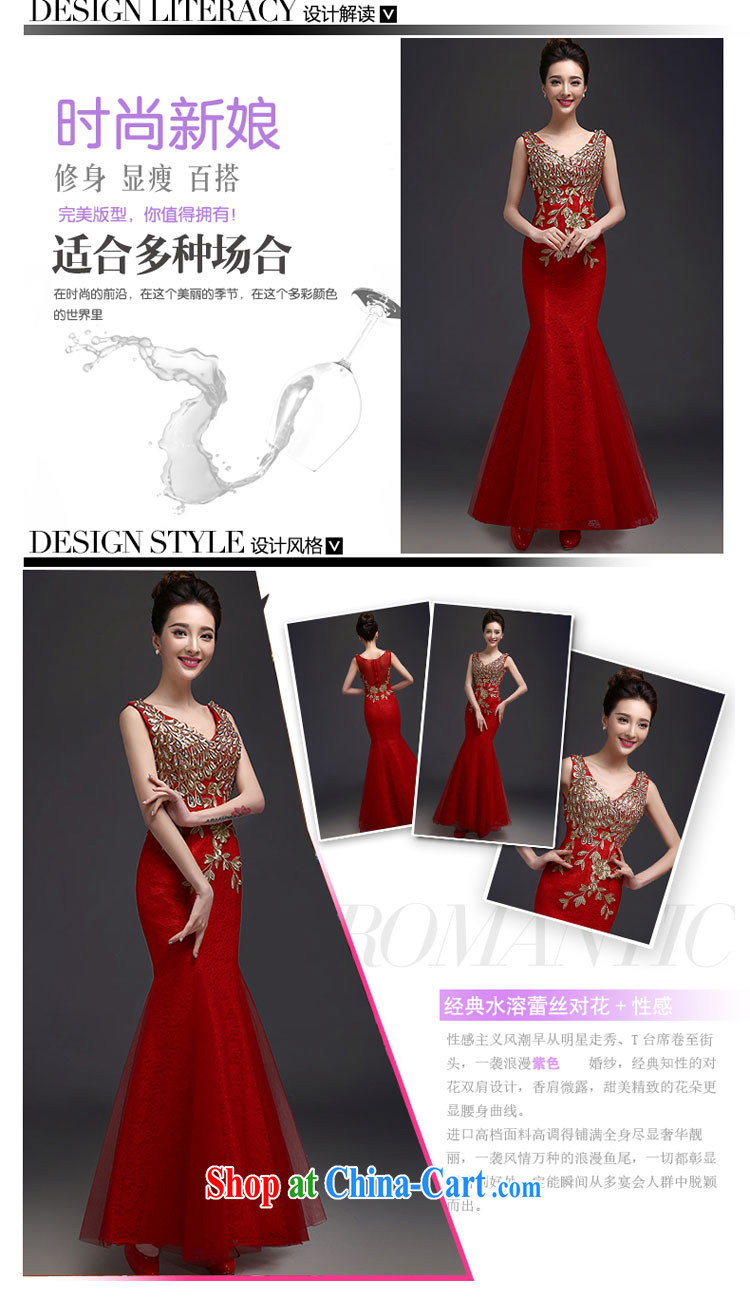 Long dresses, 2015 new bride toast wedding dress shoulders lace Phoenix sexy back exposed banquet service red XXXL pictures, price, brand platters! Elections are good character, the national distribution, so why buy now enjoy more preferential! Health