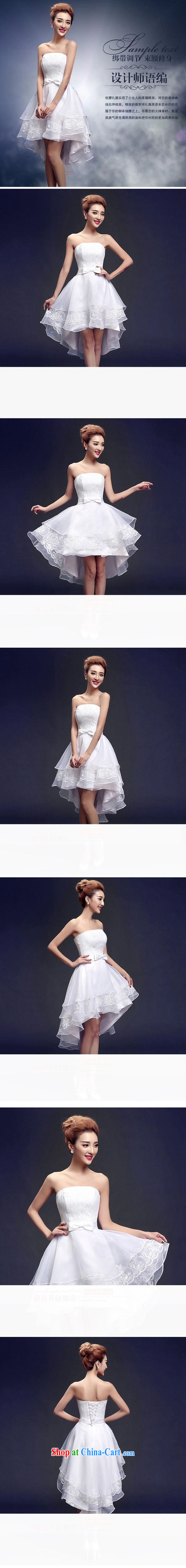 The US, in 2015 her sense of luxury to the lace-Front short long evening dress Evening Dress banquet service dress 5 CLY white L pictures, price, brand platters! Elections are good character, the national distribution, so why buy now enjoy more preferential! Health