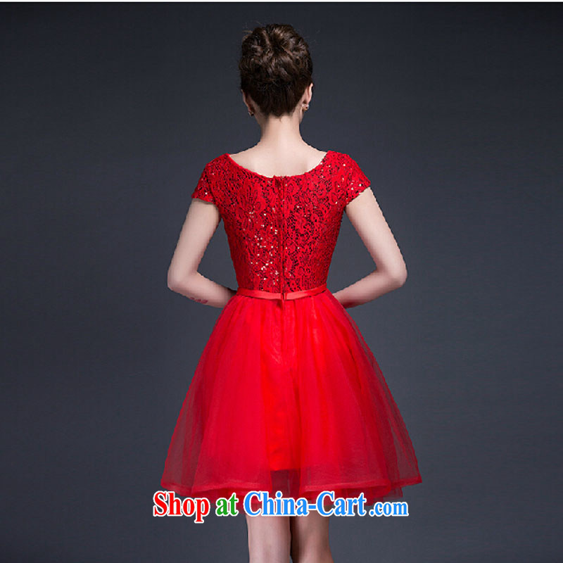 Summer 2015 new wedding dresses Korean lace, a field shoulder graphics thin bride toast wedding dress red XXXL, pure bamboo love yarn, and shopping on the Internet