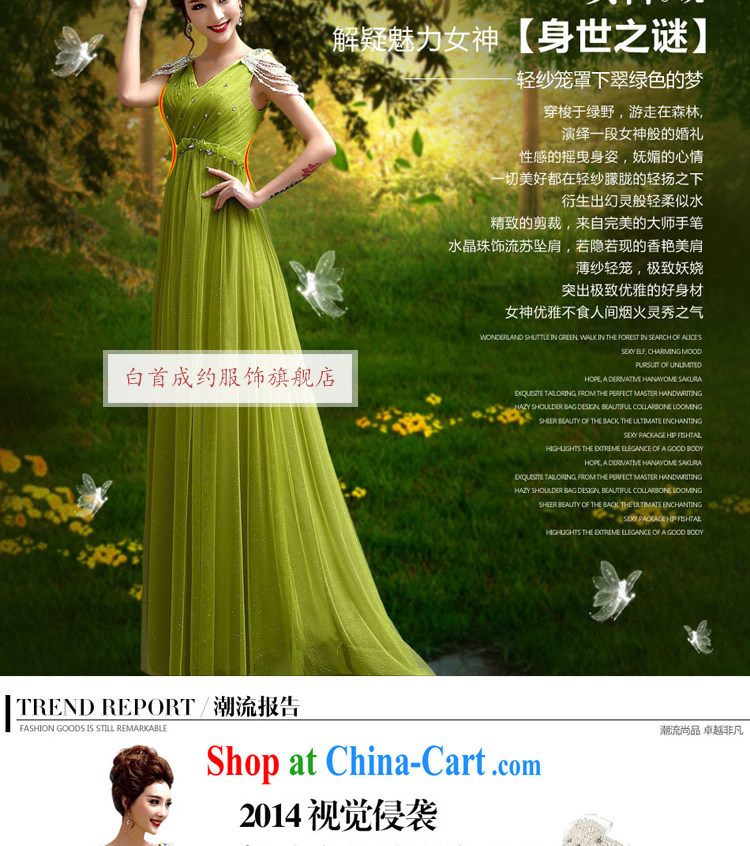 White first about the betrothal service green lace Deep v collar marriages served toast wedding long dinner banquet Dinner Evening Dress green L pictures, price, brand platters! Elections are good character, the national distribution, so why buy now enjoy more preferential! Health