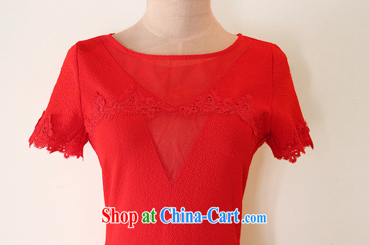 Fees M Lai 2015 summer new female French lace sexy jacquard embroidery dresses small dress red L pictures, price, brand platters! Elections are good character, the national distribution, so why buy now enjoy more preferential! Health