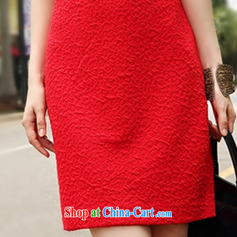 Fees M Lai 2015 summer new female French lace sexy jacquard embroidery dresses small dress red L, M Lai (Fullmele), and shopping on the Internet