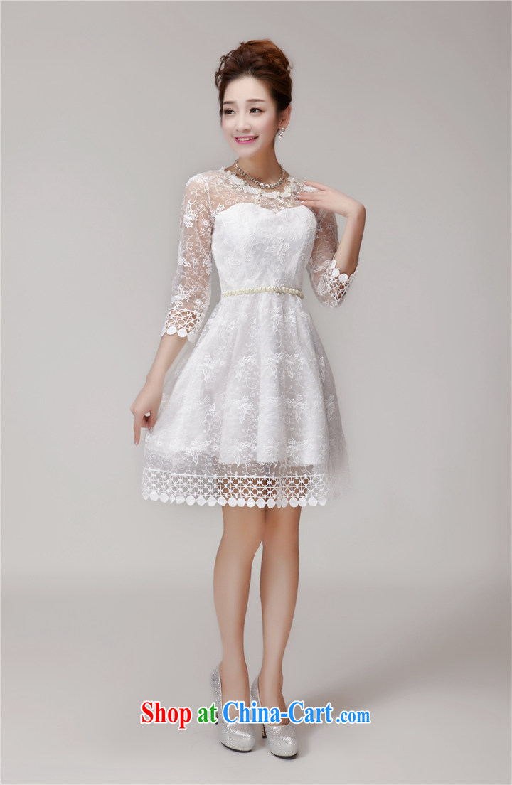 2015 summer new sweet lace dress nails Pearl Web yarn Princess skirt of yuan style Princess dress beautiful dress bridesmaid clothing Su 0285 pink L pictures, price, brand platters! Elections are good character, the national distribution, so why buy now enjoy more preferential! Health