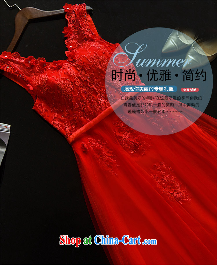 The wedding dress 2015 wedding long evening dress bridal lace shoulders serving toast wedding dress bridesmaid summer clothing Red. 7 Day Shipping do not return not-for-pictures, price, brand platters! Elections are good character, the national distribution, so why buy now enjoy more preferential! Health