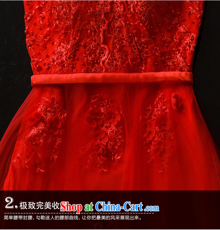 The wedding dress 2015 wedding long evening dress bridal lace shoulders serving toast wedding dress bridesmaid summer clothing Red. 7 Day Shipping do not return not-for-pictures, price, brand platters! Elections are good character, the national distribution, so why buy now enjoy more preferential! Health