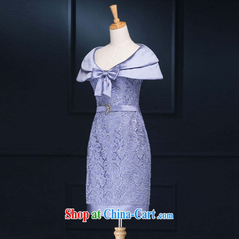 It is not the JUSERE high-end wedding gift card short-sleeve female middle-aged wedding MOM 2015 with the Code dress lace dress lace-up summer light purple tailored, by no means, and, on-line shopping