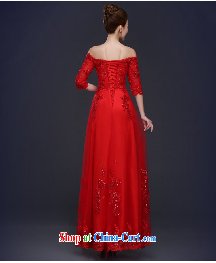 Ting Beverly 2015 new bride toast served a summer field shoulder bridal wedding dress red long banquet dress girl, red XL pictures, price, brand platters! Elections are good character, the national distribution, so why buy now enjoy more preferential! Health