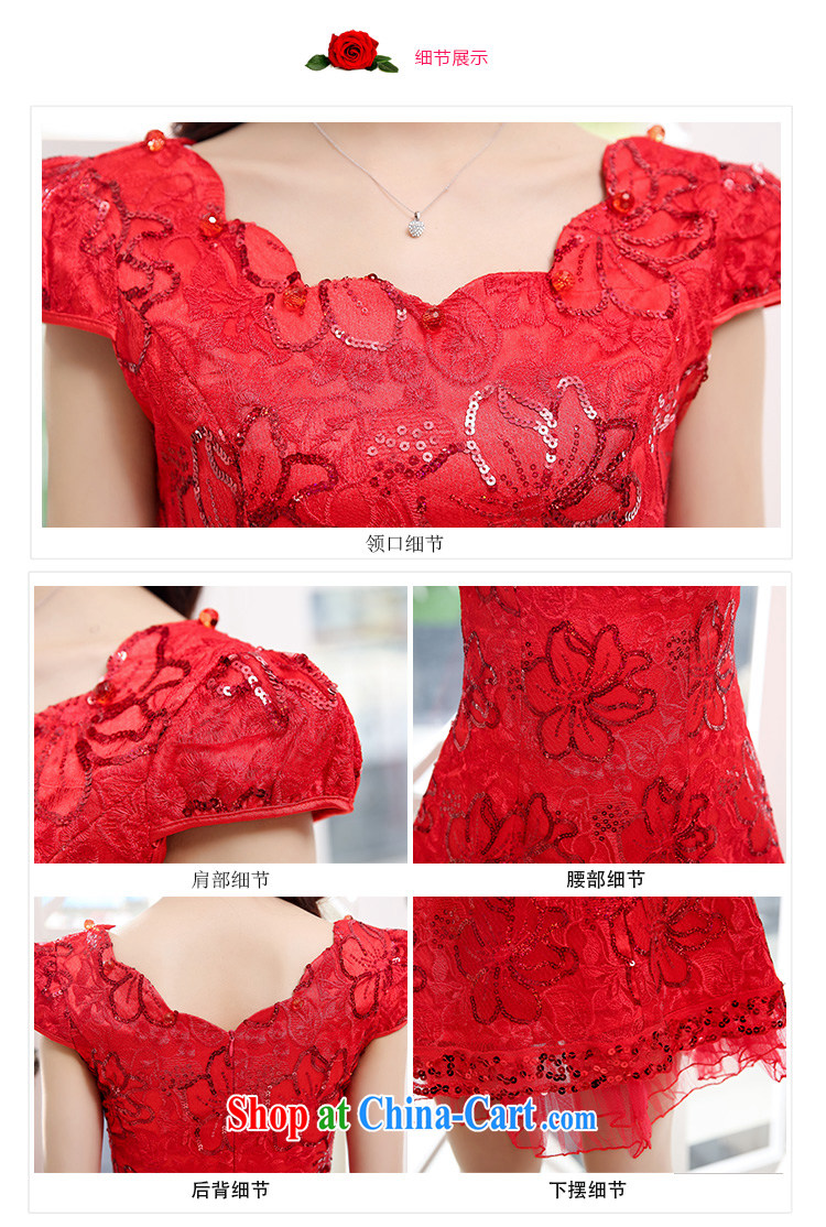 The angel Princess Royal toast clothing wedding dress Evening Dress bridesmaid dress bridal toast clothing red lace lace dresses red M pictures, price, brand platters! Elections are good character, the national distribution, so why buy now enjoy more preferential! Health