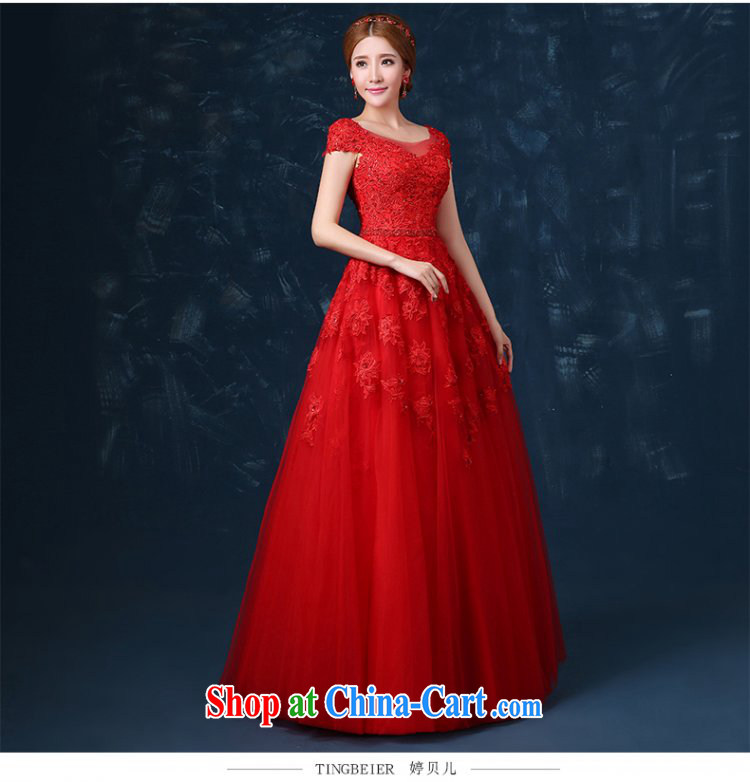 Ting Beverly 2015 new bride toast serving summer long double-shoulder red wedding dress and lace banquet dress beauty red XL pictures, price, brand platters! Elections are good character, the national distribution, so why buy now enjoy more preferential! Health