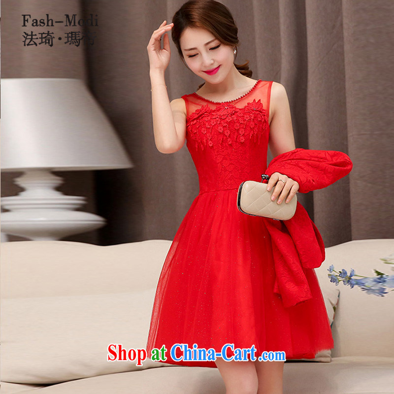 The angel Princess Royal 2015 stylish bows serve two part kit Evening Dress wedding dress bridesmaid Service Bridal toast toast serving dress performances for girls dress red . XL .,115 jack - 120 jack, Qi, in Dili and Manasseh (Fash - Modi), shopping on