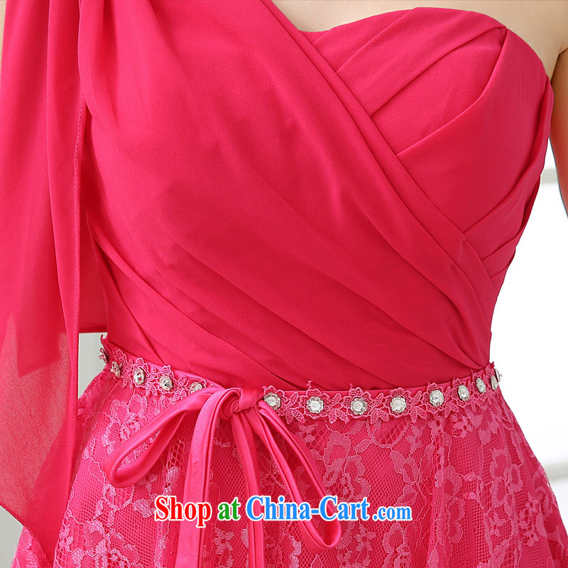 The china yarn 2015 new single shoulder lace summer beauty video skinny dress bridal toast clothing bridesmaid serving the red. size do not accept return and China yarn, shopping on the Internet