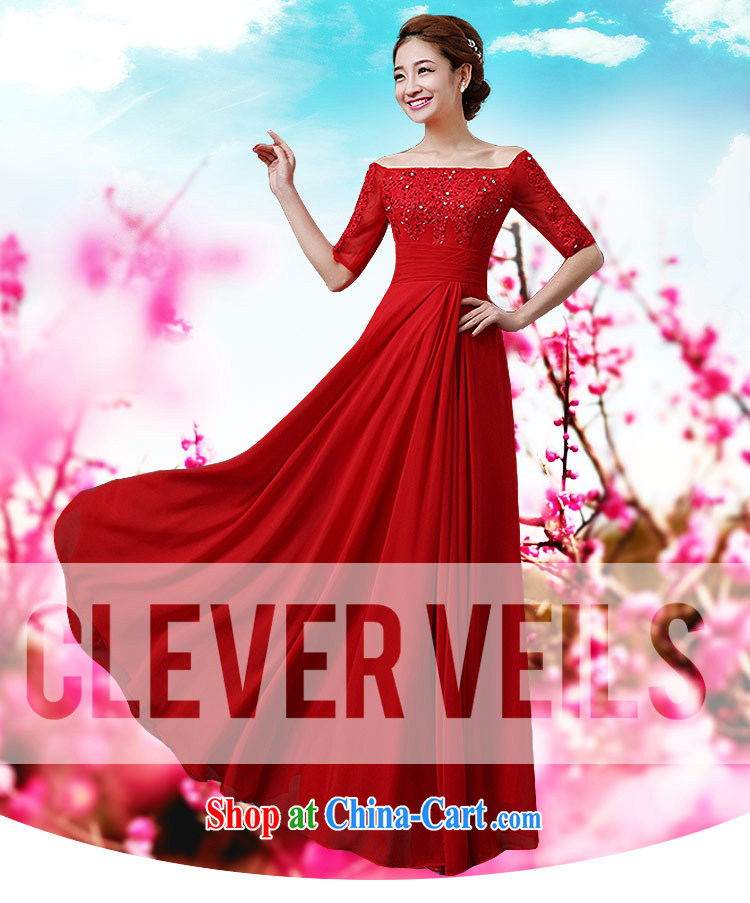 The china yarn summer 2015 New Field shoulder lace insert drill, the cuff dress red bridal toast clothing dress Red. size does not accept return pictures, price, brand platters! Elections are good character, the national distribution, so why buy now enjoy more preferential! Health