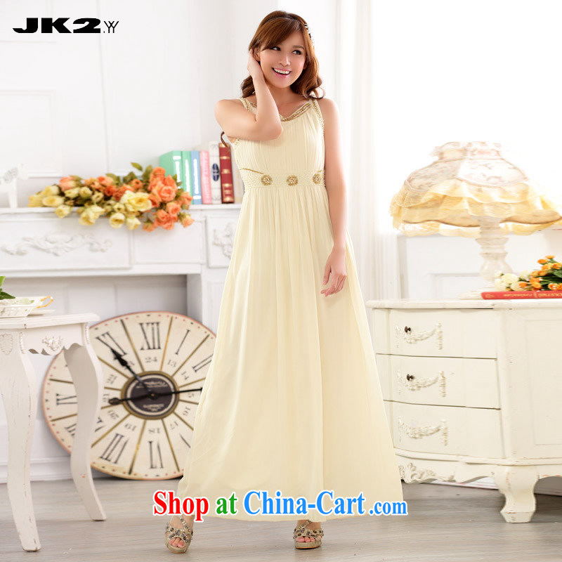 JK 2. YY thick MM XL nails pearl cultivation snow long woven dresses, dinner show the evening dress sleeveless dresses orange XL 135 recommendations about Jack, JK 2. YY, and, on-line shopping