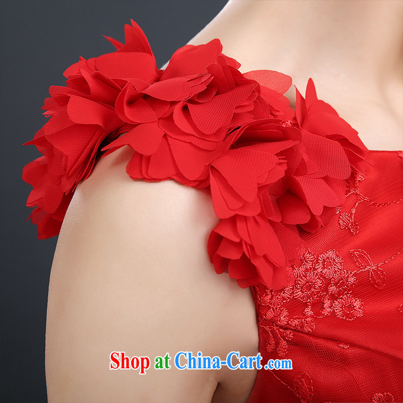 Ting Beverly Evening Dress 2015 new short, small banquet dress stylish marriages served toast summer red bridesmaid clothing female Red XL Ting, Beverly (tingbeier), online shopping