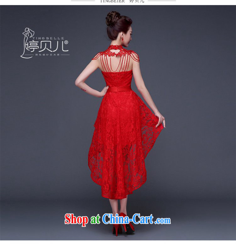 Ting Beverly short before long gown bridal toast service summer 2015 New Evening Dress short, red wedding lace female betrothal red erase chest ornaments L pictures, price, brand platters! Elections are good character, the national distribution, so why buy now enjoy more preferential! Health