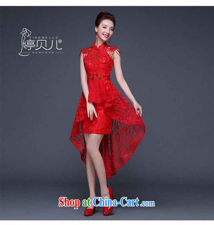 Ting Beverly short before long gown bridal toast service summer 2015 New Evening Dress short, red wedding lace female betrothal red erase chest ornaments L pictures, price, brand platters! Elections are good character, the national distribution, so why buy now enjoy more preferential! Health