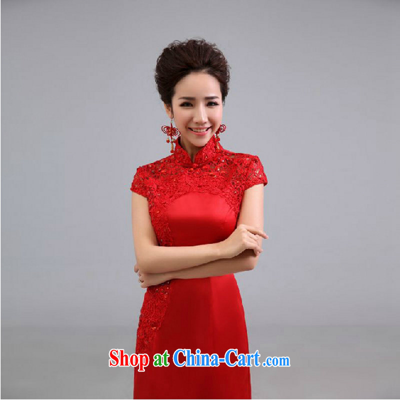 Yong-yan and wedding dresses new 2015 Chinese improved short bows beauty stage hosted service Red. size color will not be refunded, and make bold stunning good offices, shopping on the Internet