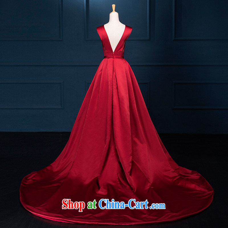 It is not the JUSERE high-end wedding dresses Elie Saab new high quality Deep V collar wine red bride toast wedding dress Evening Dress red tailored, by no means, that, online shopping