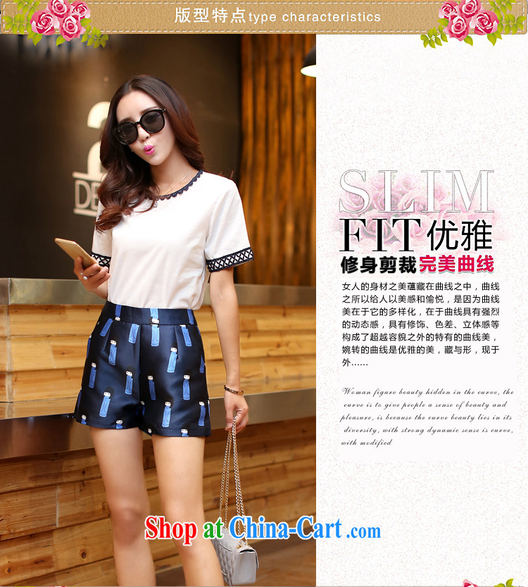 New Korean female graphics thin short-sleeve cotton the stylish lounge suite stamp shorts two piece girls 5893 white XXL pictures, price, brand platters! Elections are good character, the national distribution, so why buy now enjoy more preferential! Health