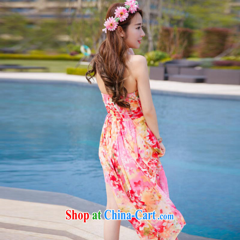 New York, the 2015 summer bohemian floral chest wipe a field for a sleeveless frock dress short skirt dress suit 8831 L Newmont your LAN, and shopping on the Internet