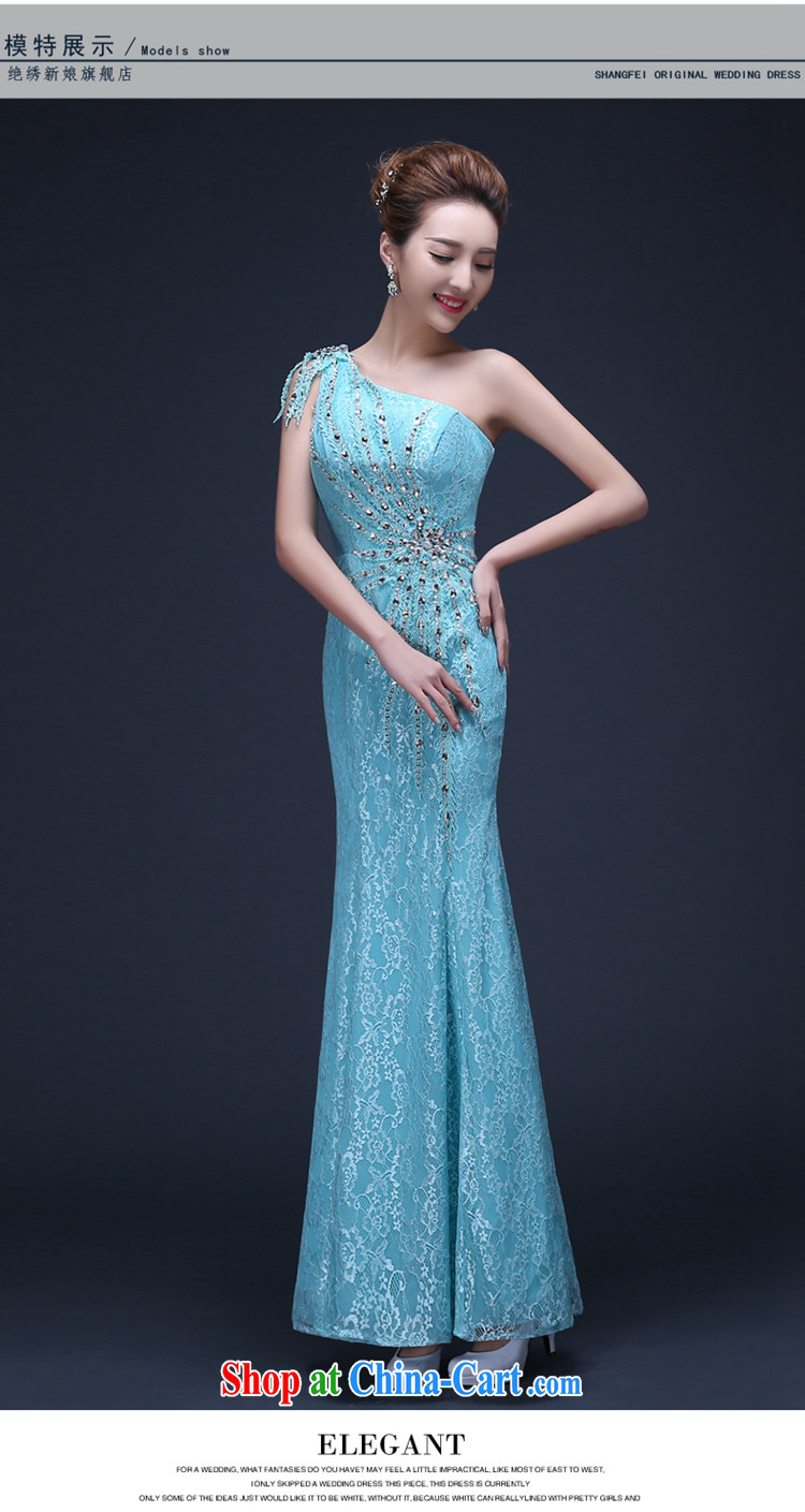 Bridal toast service 2015 new long, the code graphics thin the shoulder annual beauty dress moderator summer sky blue made no final pictures, price, brand platters! Elections are good character, the national distribution, so why buy now enjoy more preferential! Health