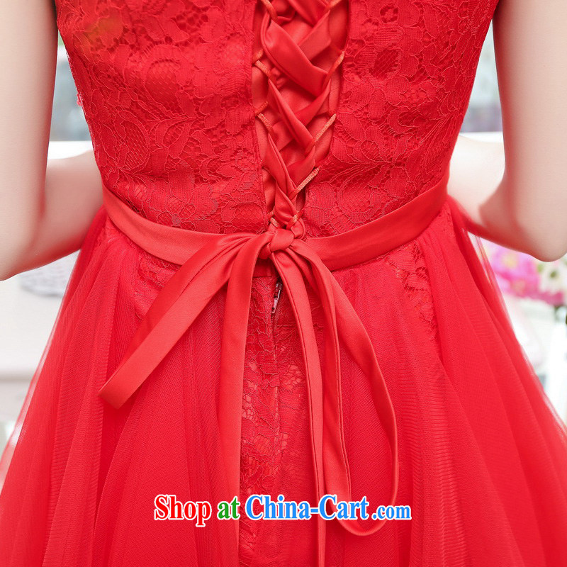 Summer 2015 new trendy sweet flower waist-cultivating small dress red XL, baroque, shopping on the Internet