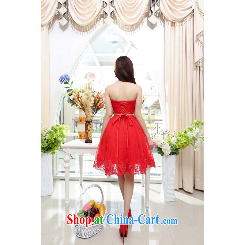 Summer 2015 new stylish fashion sense of your shoulders the waist graphics thin playful short dress dark red XL, baroque, shopping on the Internet