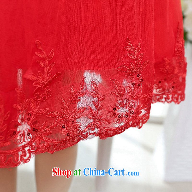 Summer 2015 new stylish fashion sense of your shoulders the waist graphics thin playful short dress dark red XL, baroque, shopping on the Internet