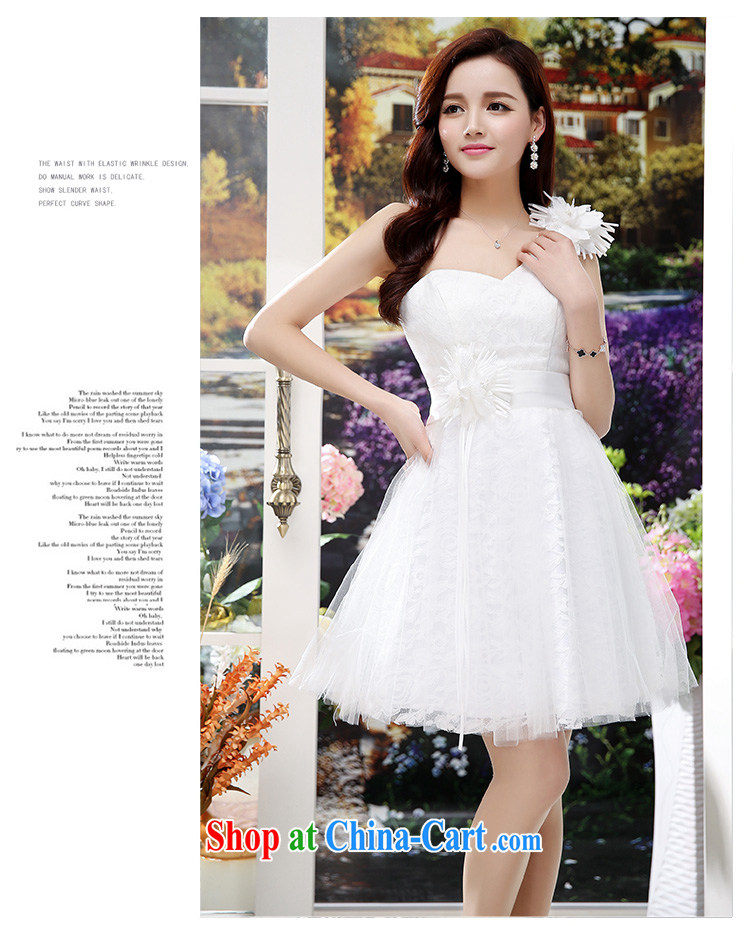 Summer 2015 new trendy single shoulder elegant floral beauty-waist unique floral short dress white pictures, price, brand platters! Elections are good character, the national distribution, so why buy now enjoy more preferential! Health