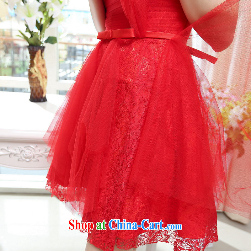 Summer 2015 new trendy your shoulders sense of quality fabrics and comfortable short Evening Dress red XL, baroque, shopping on the Internet