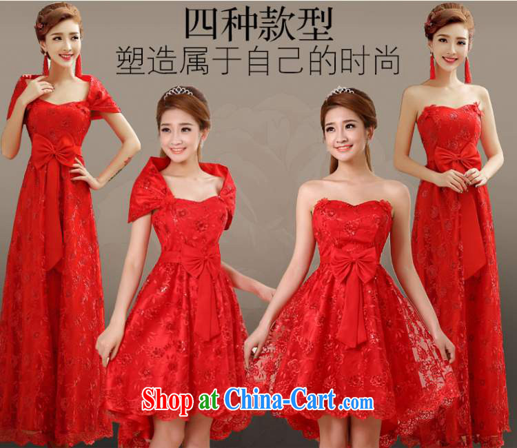 Ting Beverly pregnant women served toast 2015 spring marriages long red short dress small banquet dress summer girls red long XL pictures, price, brand platters! Elections are good character, the national distribution, so why buy now enjoy more preferential! Health