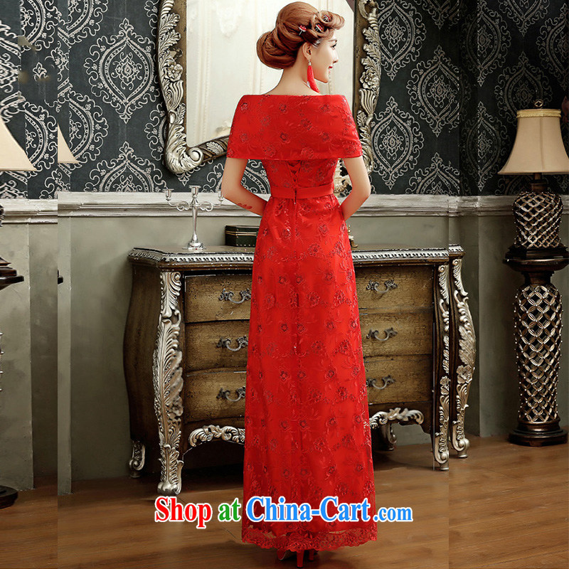 Ting Beverly pregnant women served toast 2015 spring marriages long, short red, small dress banquet dress summer girls red long XL Ting, Beverly (tingbeier), shopping on the Internet