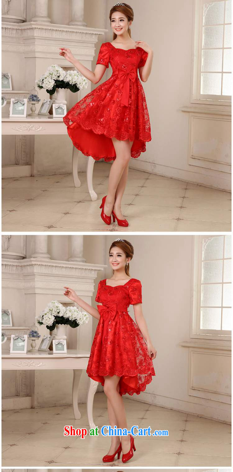 Ting Beverly bridal toast service 2015 new summer married pregnant women wedding dresses red short dress high waist graphics thin female Red XL pictures, price, brand platters! Elections are good character, the national distribution, so why buy now enjoy more preferential! Health