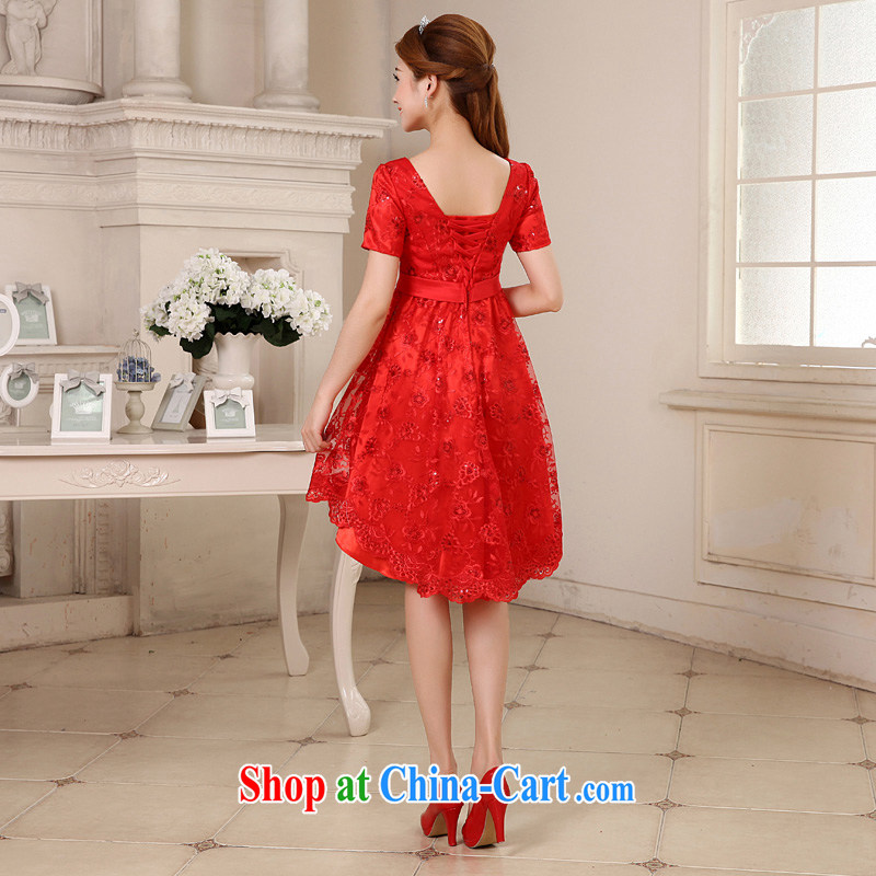 Ting Beverly bridal toast service 2015 new summer married pregnant women wedding dresses red short dress high waist graphics thin female Red XL Ting, Beverly (tingbeier), online shopping