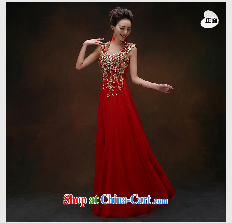 Snow Lotus bridal toast summer clothing new 2015 summer stylish Korean Red Beauty dress long dual-shoulder beauty banquet dress female Red XL pictures, price, brand platters! Elections are good character, the national distribution, so why buy now enjoy more preferential! Health