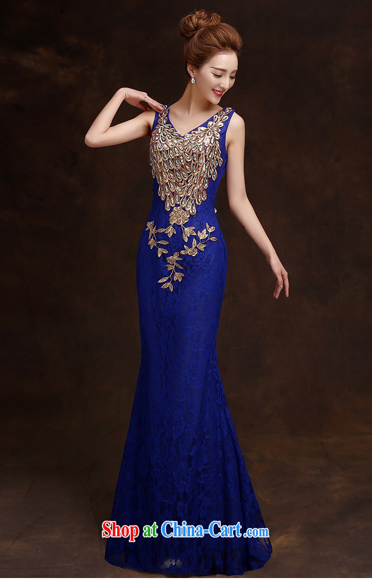 Evening Dress summer 2015 new bride wedding banquet toast serving moderator dress gold female beauty, long red tailored contact Customer Service pictures, price, brand platters! Elections are good character, the national distribution, so why buy now enjoy more preferential! Health