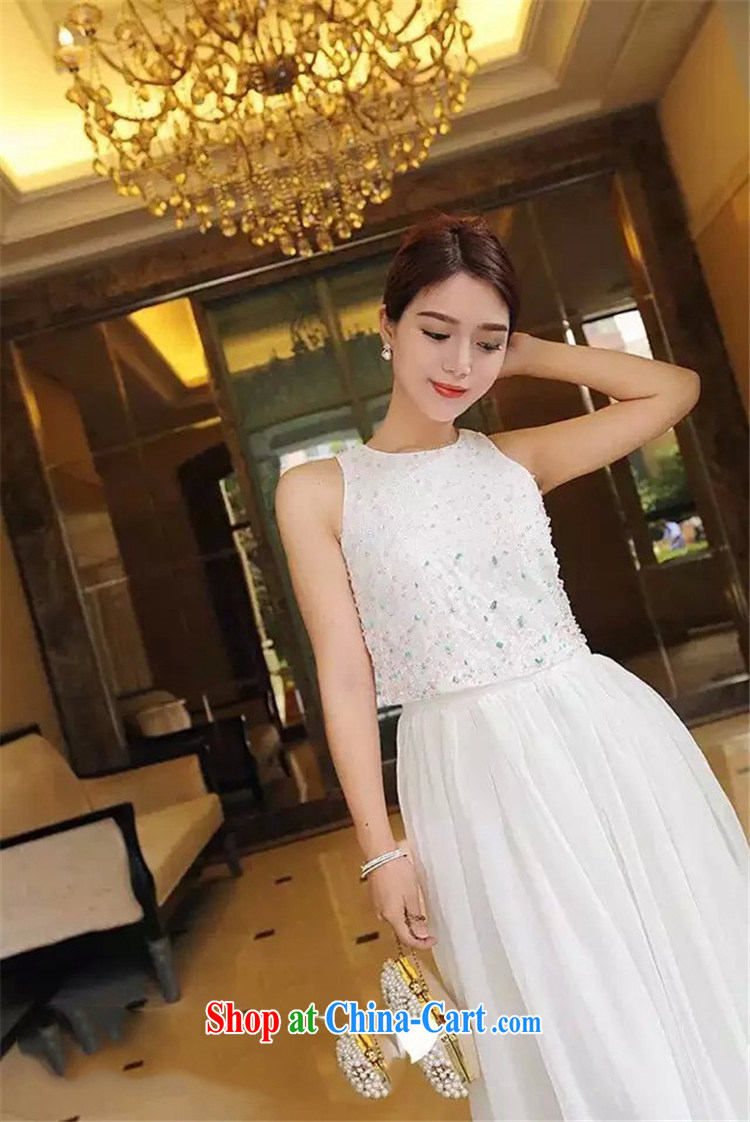Abundant Ming summer 2015 and staple Pearl romantic full drill vest dresses fairy long skirt luxury of Yuan dress skirt white M pictures, price, brand platters! Elections are good character, the national distribution, so why buy now enjoy more preferential! Health