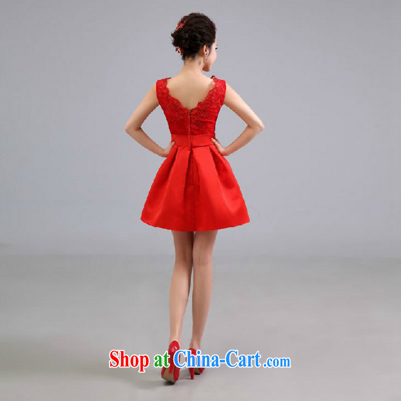 Yong-yan and wedding dresses new 2015 short bridal toast clothing bridesmaid gathering service adult dress Red Red. size color will not be refunded, Yong Yan good offices, shopping on the Internet