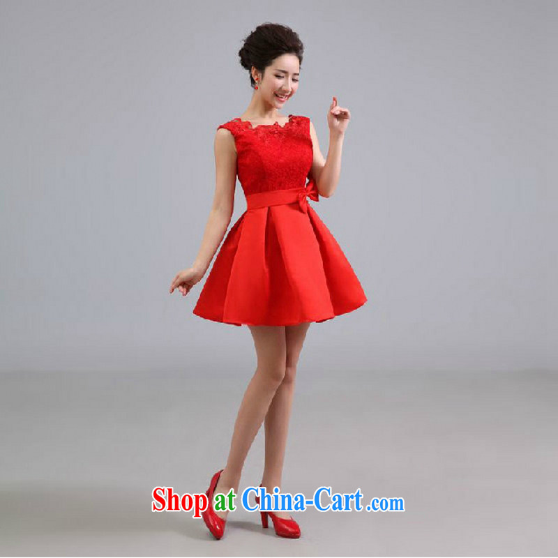 Yong-yan and wedding dresses new 2015 short bridal toast clothing bridesmaid gathering service adult dress Red Red. size color will not be refunded, Yong Yan good offices, shopping on the Internet