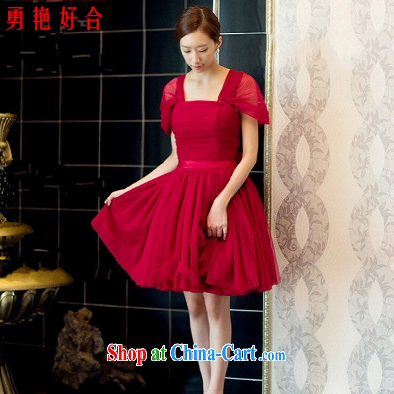 Yong-yan and bridal dresses and stylish shaggy dress bow-tie design sweet Princess bridesmaid service dress uniform performance pink. size color is not final, Yong Yan good offices, shopping on the Internet