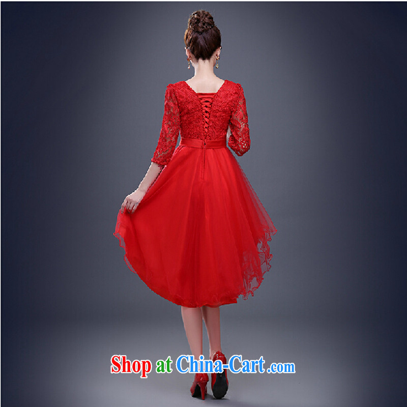 Pure bamboo love yarn bows service 2015 new summer the Field shoulder marriages the code dress red bridesmaid service banquet short, red is tailored to contact customer service, pure bamboo love yarn, shopping on the Internet