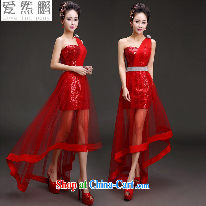 Love so Pang bridal wedding dresses spring new 2015 toast service prior to the banquet after a long Korean version the shoulder show gathering service red customers to size the do not support returns, love so Pang, shopping on the Internet