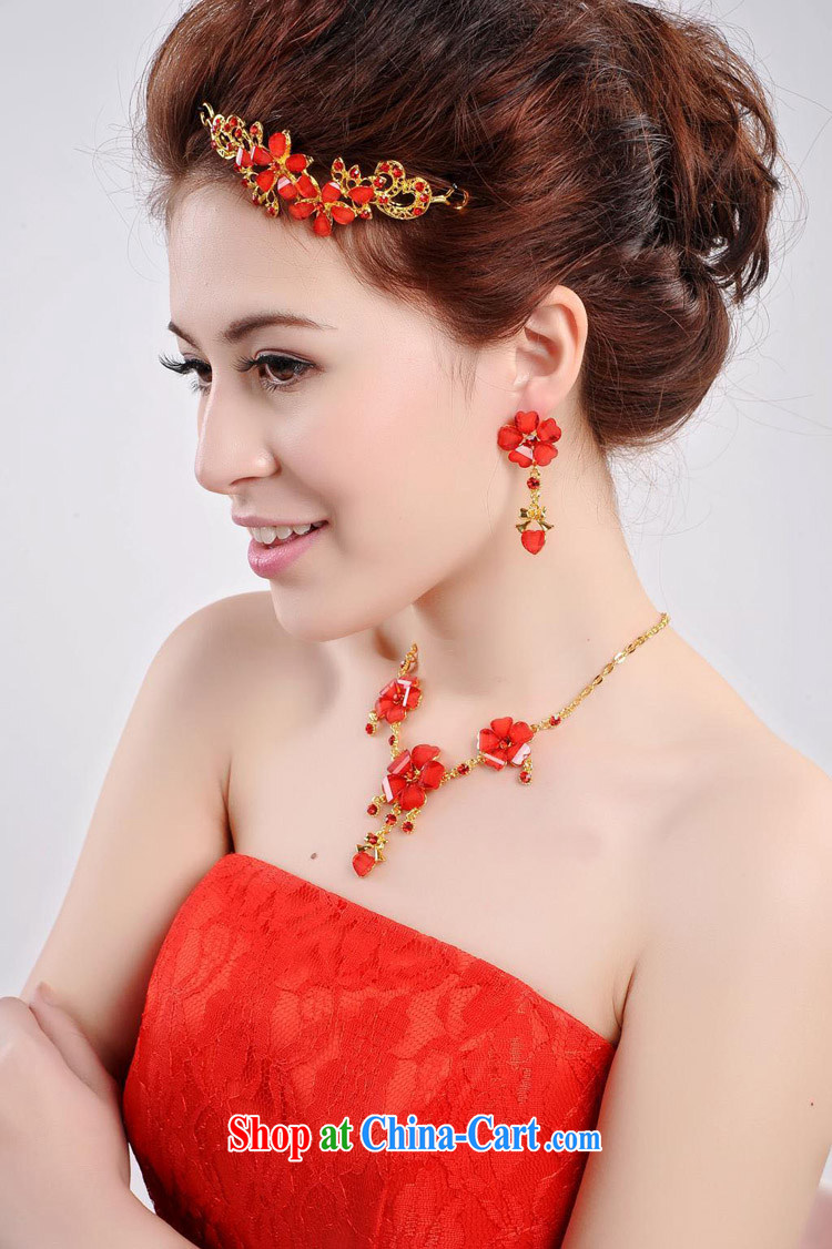 2015 new bridal jewelry Korean-style wedding accessories crown-decorated Wedding water diamond necklace 3 piece kit, red bridal jewelry red pictures, price, brand platters! Elections are good character, the national distribution, so why buy now enjoy more preferential! Health