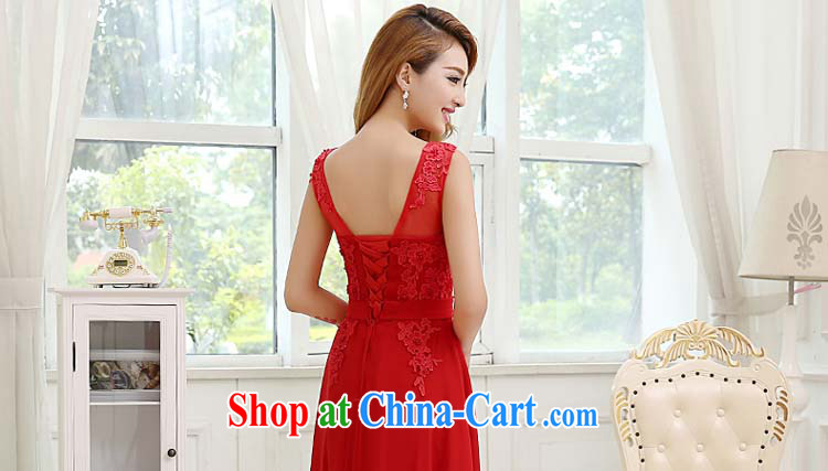 Bridal wedding dresses bows new 2015 bridesmaid clothing company annual dress long stylish lace shoulders red tailored contact Customer Service pictures, price, brand platters! Elections are good character, the national distribution, so why buy now enjoy more preferential! Health