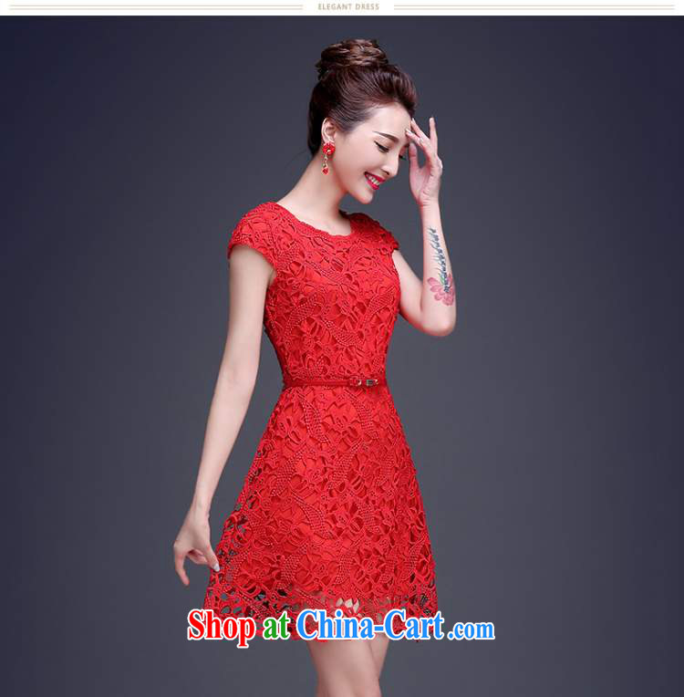 Ting Beverly served toast bride summer 2015 New Red lace wedding dress short, small wedding dress dresses beauty red XL pictures, price, brand platters! Elections are good character, the national distribution, so why buy now enjoy more preferential! Health