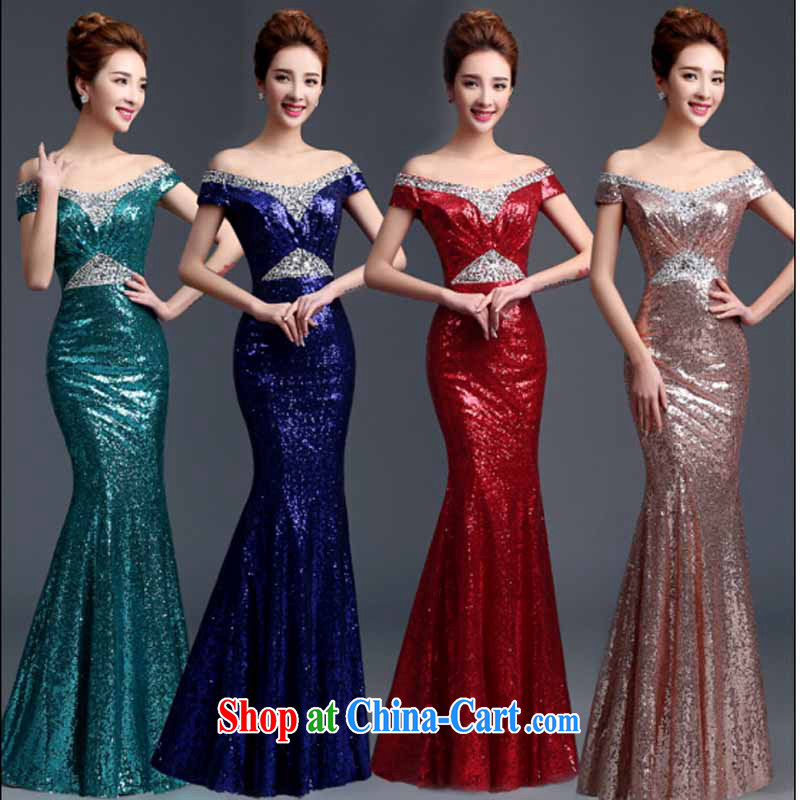 High-end custom, dress, long summer 2015 new banquet evening dress the people's congress, dress, blue tailored to please contact customer service, pure bamboo love yarn, and, shopping on the Internet